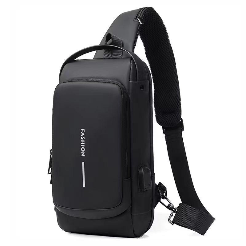 Bandolera de Pecho Antirrobo de Gran Capacidad para Hombre con Cierre de Contraseña - Bolso de Hombro Multifunción para Motocicletas o Uso Casual
