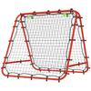 Double Sided Football Rebounder Net, Football Rebound Goal with Five Adjustable Angles, Red