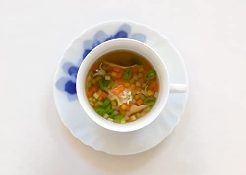 [Okura Touen Washi Paper Wrapping] Blue Rose Janet Morning Cup & Saucer 59C/8110