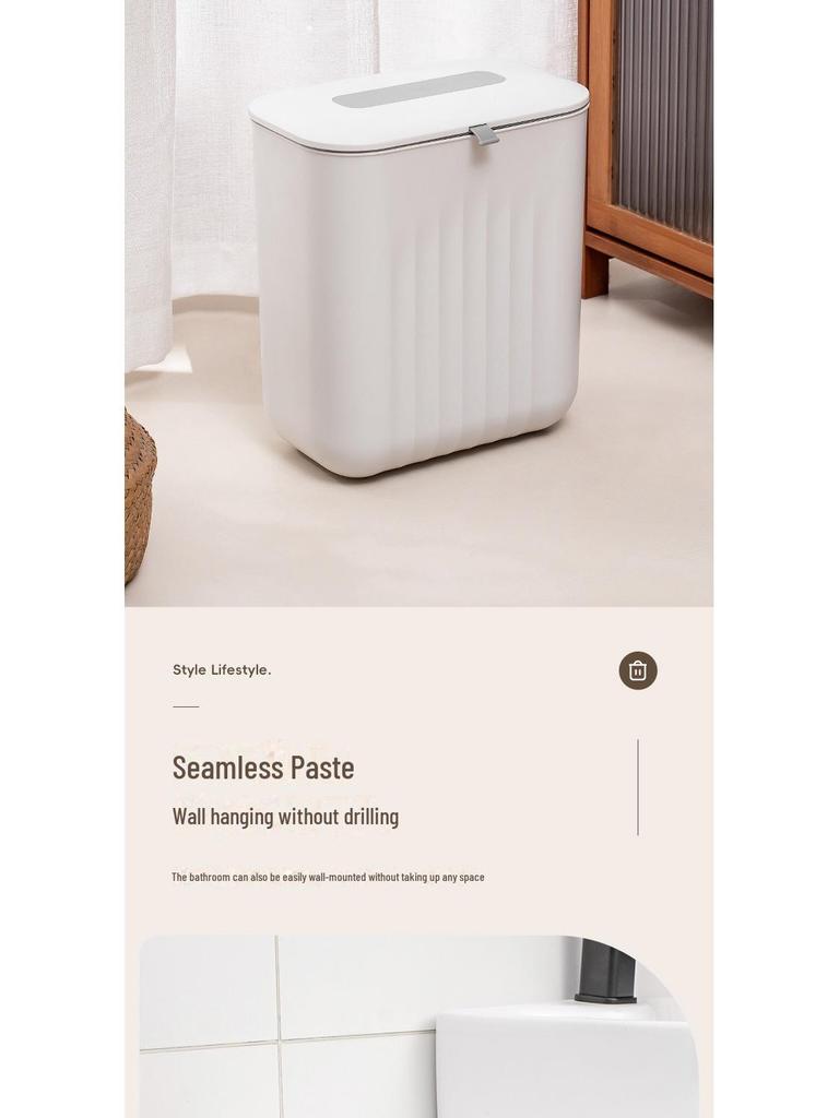 25 nových nástěnných odpadkových košů: Bez děrování, obousměrné víko, silikonová rukojeť, materiál PP