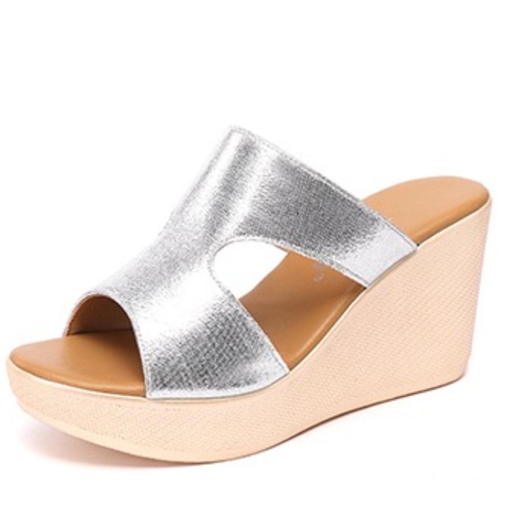 

Модные летние шлепанцы Женские туфли на танкетке Платформа Женские туфли на высоком каблуке Шлепанцы Женские сандалии Шлепанцы Женская обувь Zapatos De Mujer 35