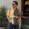 Men's Casual Short Sleeve Shirt Cotton Linen Blend Button Down Front Pocket Lightweight Breathable Summer Top