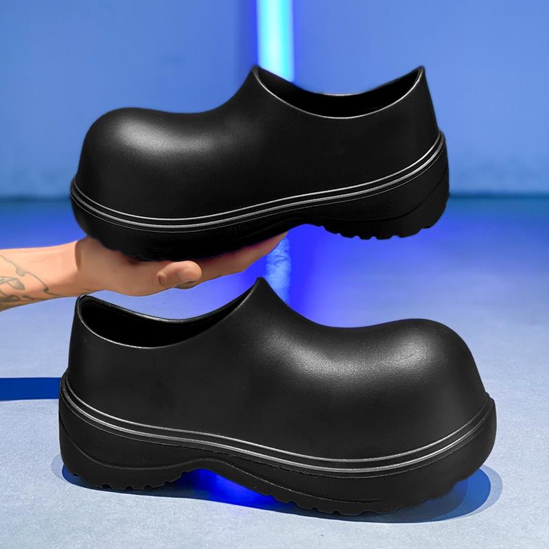 Thick-Soled Baotou Half Slippers For Men And Women'S Outerwear Spring And Summer New Anti-Slip Waterproof Chef Shoes Large-Toe Sandals