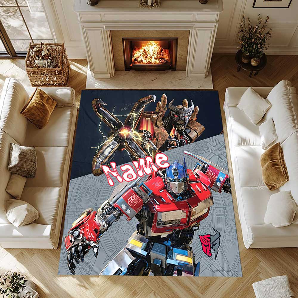 Love Transformers (17) Customize your name rug, office chair cushion, home bedroom living room gift.