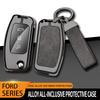 Interior Mouldings Car Metal Key Case Cover Shell For Ford Focus 2 3 Ecosport C-Max S-Max Ka Mondeo Kuga Galaxy Fiesta Keychain