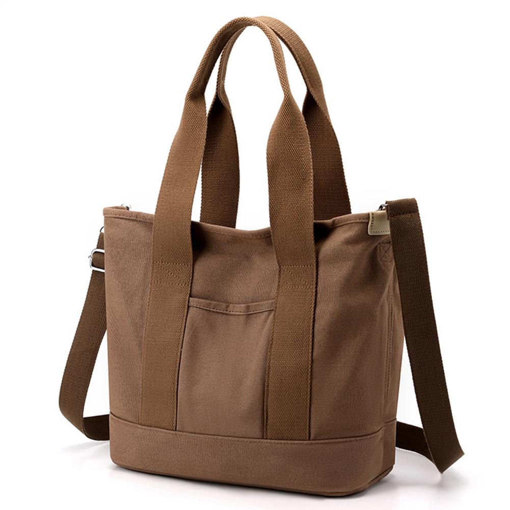 Women Crossbody Bag Large Capacity Canvas Underarm Bag Adjustable Strap Multi-compartment Lightweight for Office Travel