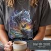 Moon Wolf Shirt, Celestial Wolf Graphic Tee, Mystic Wildlife Art, Nature Lover Gift, Vintage Fantasy Apparel