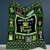 "Just a Girl Who Loves Frogs" Blanket – Soft, Cozy Frog-Themed Fleece Throw for Girls, Women & Kids