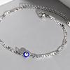 Damen Türkei Böser Blick Armband Edelstahl Silber Farbe Kette Mode Blaues Auge Amulett Schmuck