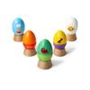 5 Œufs maracas en bois - hochets rigolos à secouer - jouet en bois à partir de 12 mois