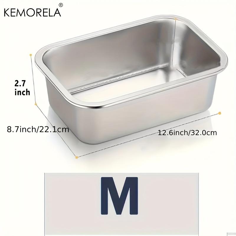 

KEMORELA 3.2L/4.7L Stainless Steel Super Large Capacity DogBowl Anti-Overturninig Dog Food Bowl Suitable for Large and Small Dog