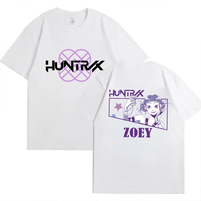 Kpop Korean Wave Witch Hunt Trendy Double Sided Printed T-shirt Round Neck Short Sleeve 5984