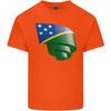 Curled Solomon Islands Flag Day Football Unisexs Light Cotton TShirt