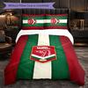 Set Biancheria da Letto in Microfibra con Fantasia Rugby Galles 3 Pezzi Copripiumino Decorativo per Camera da Letto Uso Domestico