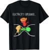 Funny Physics Teacher Electricity Explained Science Joke Tshirt Kawayi Print Original Design Gifts T Shirts Camiseta Hombre