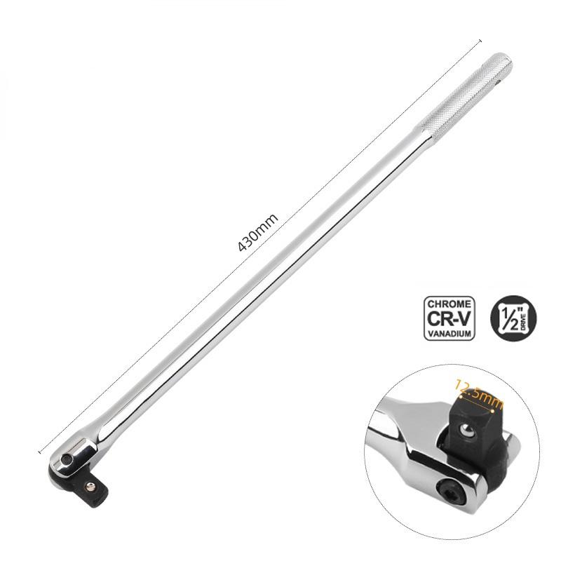 

1/2 F Rod Wrench Long Force Bar ActivityHead Socket Wrench with Strong Force Lever Steering Handle Spanner HandTools