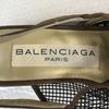 Balenciaga Back Strap Mesh Sandals Size 34.5 22.0-22.5cm Brown and Black Shoes Sandals Pumps(USED)