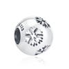 New copper Sparkling Snowflake Pendant Dangle Charm Bead Compatible With Authentic Bracelets Do It Yourself Jewellery Women Gift