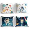 Rocket And Planet Patterns Digital Printing Pillow Cover Short Plush Suitable Living Rooms Bedrooms Sofas Throw Cushion Cover