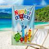 Proof Beach Towel with a Numberblocks Pattern - Soft,absorbent,quick-drying,machine Washable - Perfect for Swimming,camping,bathing