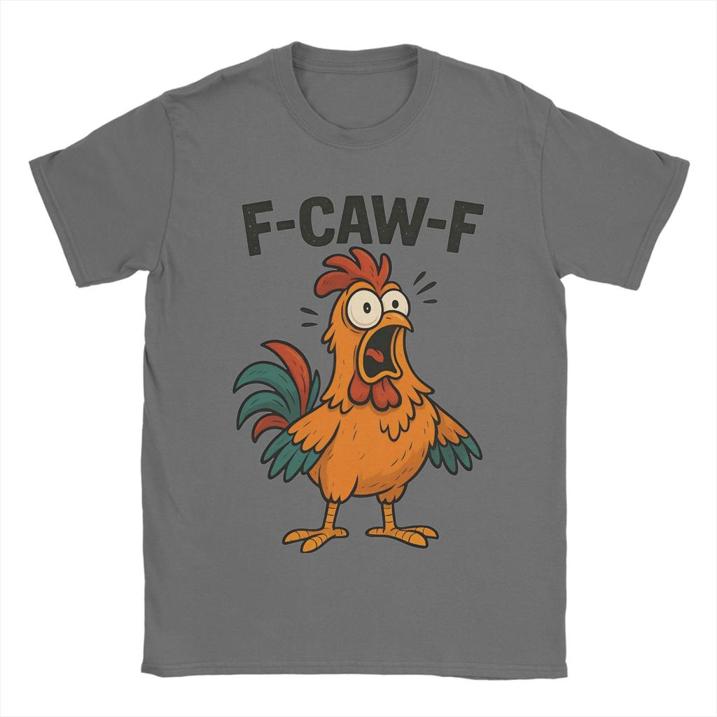 Lustiges Huhn F-Caw-F PNG Nutztier Herren T-Shirt Kreative T-Shirts Kurzarm Rundhals T-Shirt 100% Baumwolle Übergröße Kleidung