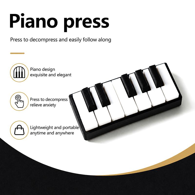 3D Printing Mini Piano Keyboard Fidget Toy With Keychain Perfect For Stress Relief Office School Daily Use