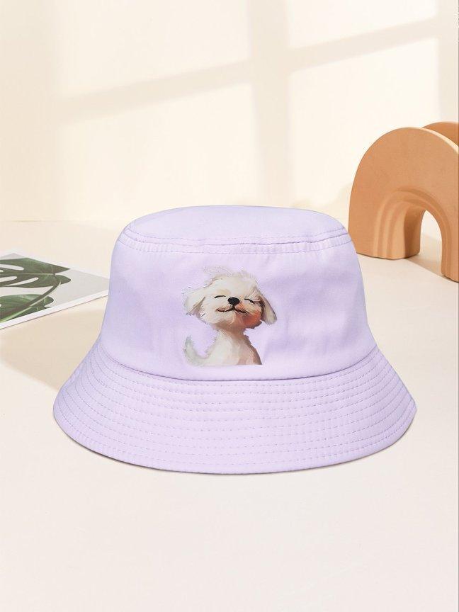 Cute Cartoon Printed Bucket Hat for Outdoor Hiking Fashionable Sunshade Spring Summer New Arrival