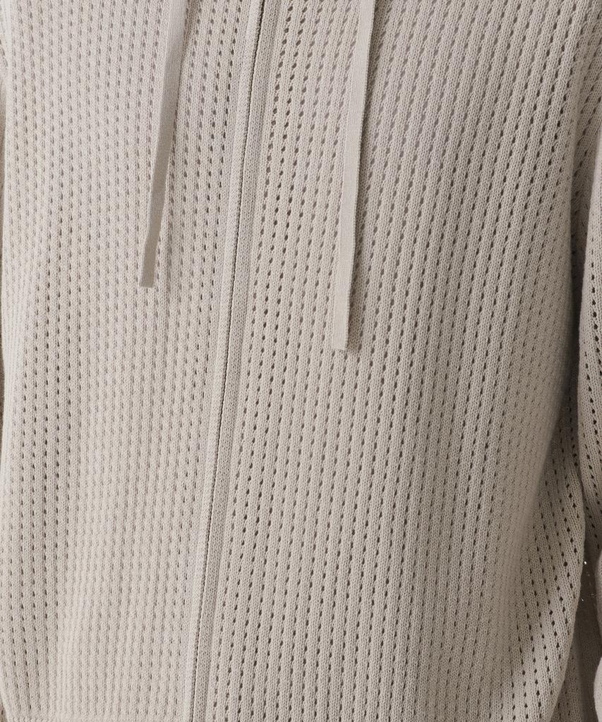 MUSINSA STANDARD Crochet Knit Hooded Zip-Up [Dusty Cream]