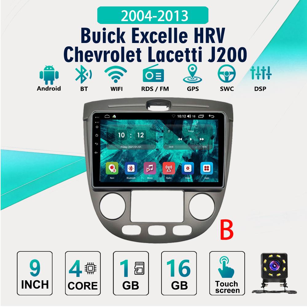 2Din Android Car-Play Car Radio,Buick Excelle HRV Chevrolet Lacetti J200 2004-2013,Multimedia Player Head Unit Stereo GPS Navigation BT WIFI,1+16GB