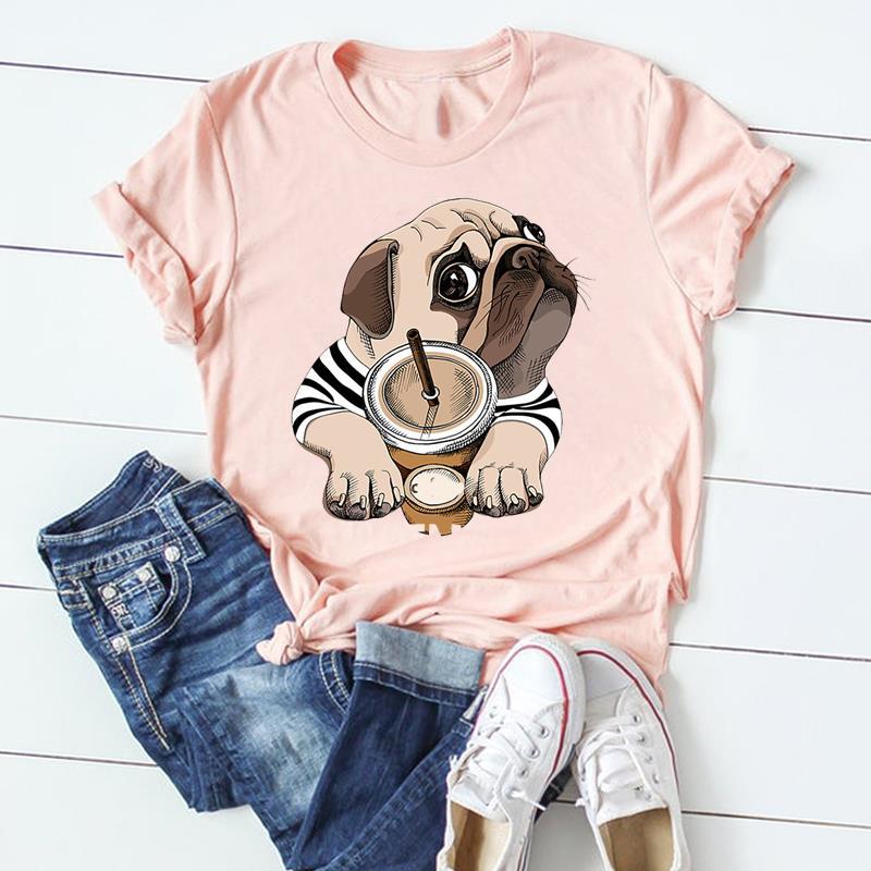 Animal Print Womens Graphic Tshirt Europe And United States Popular Dress Blouse Tops for Ladies Polyester fabric