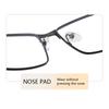 3PCS Men Square-shaped Metal Large Glass Frame Spring Leg Elderly Near Sight Eyewear Blue Lightweight Filtering Eye Shielding Glasses