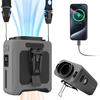10000mAh Portable Waist Hanging Neck Fan Strong Cooling Wind Outdoor work fan for camping searchlight Travel Farms Fishing