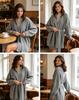 European-Style Slim Fit Women's Mid-Length Knit Cardigan with Belt - Solid Color, Autumn/Winter Sweater Coat