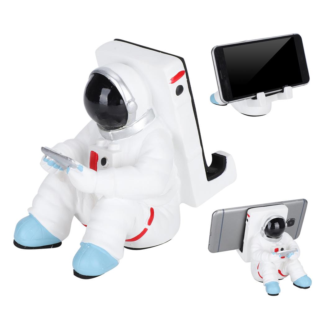 MultiFunction Mobile Phone Stand Resin Astronaut Figurine Statue Desktop Phone Bracket