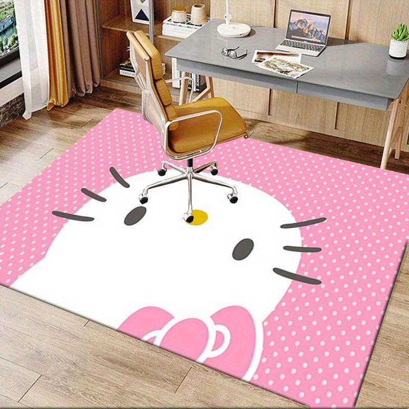 1pc Sanrio Hello Kitty Mermaid Printed Office Carpet Rectangle Rug Under The Table,Perfect Room Decor for Living Room, Bedroom, Kitchen, Non-slip Floo