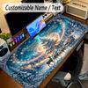 Winter Theme Personalized Mouse Pad Custom Name Text Non Slip Desk Pad For Laptop Office Desktop