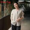 Casual Linen Shirt For Women With Mandarin Collar And Pockets Spring 2026
