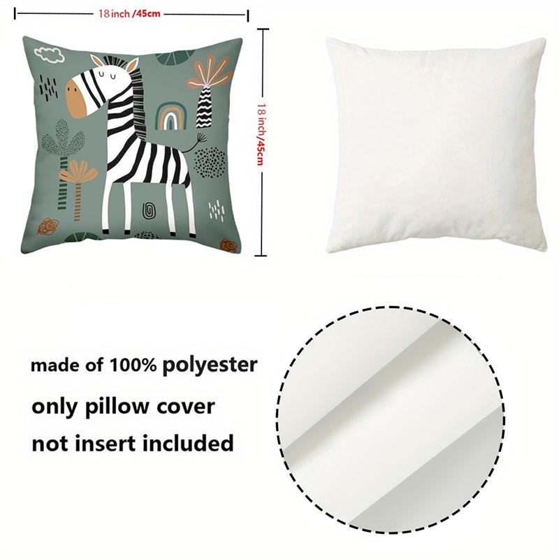 Cute Animal Patterned Cushions for Home Decor Polyester pillowcase, sofa decorative cushion cov Headboard Pillow