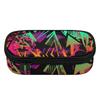 Stationery Pencil Case 300D Polyester Portable Zipper Closure with Main Compartment Mesh Pocket and Pen Slots for School and Study