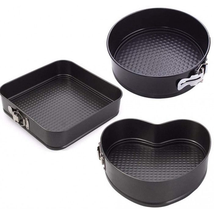 Lot de 3 moules démontables - Fond amovible Secret de Gourmet