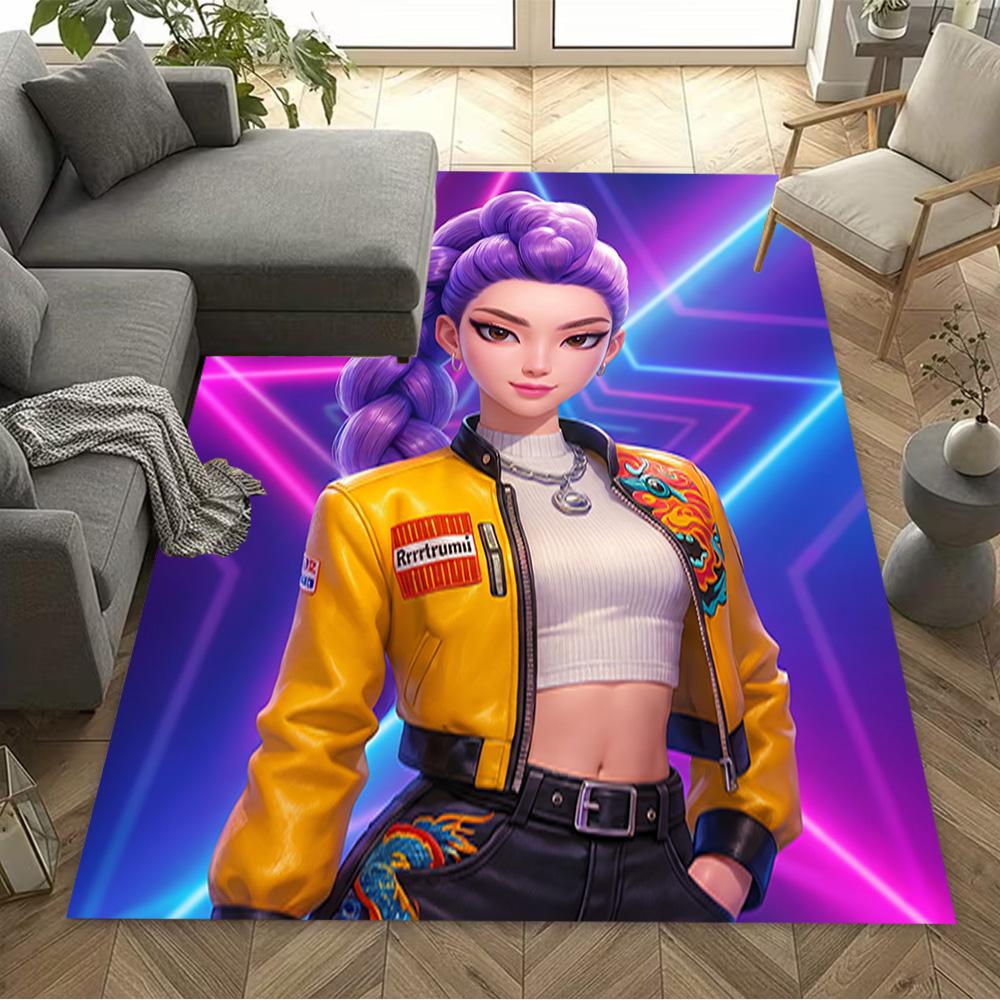 K-pop Demon Hunters Area Rug Design for Foyer Kitchen Living Rooms Dining Room Antislip Carpet Office home decor