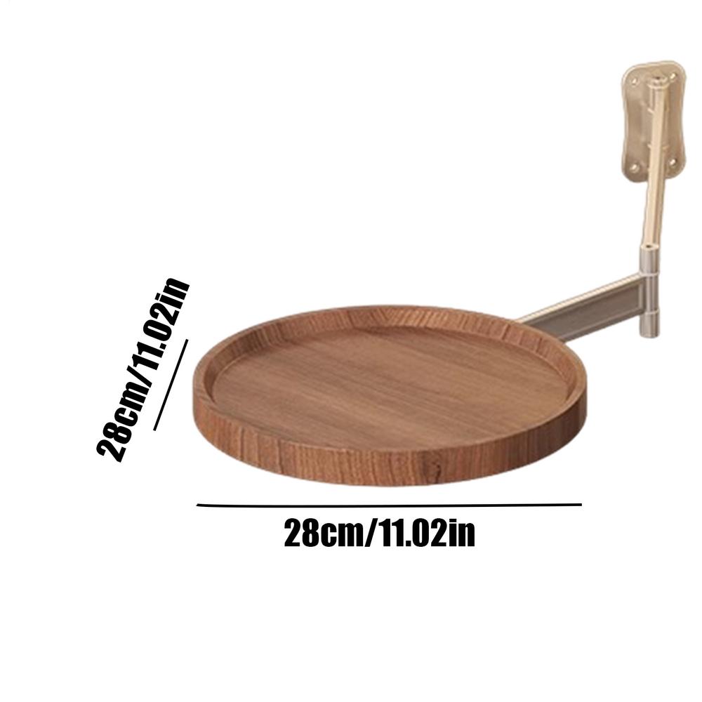 Mesa Auxiliar de Sofá Plegable Montada en la Pared Mesa de Centro Plegable Giratoria con Estante de Panel Retráctil Mesa Auxiliar Flotante de Noche