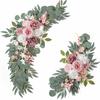 2pcs Elegant Artificial Flower Swags for Wedding Ceremony & Arch Decor - Versatile Home Accent, No Power Needed, for Spring