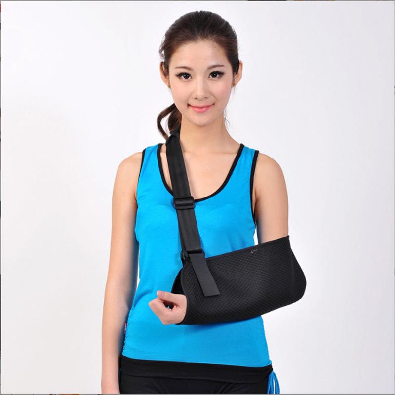 Solid Color Arm Fracture Sling Adjustable Forearm Sling Mesh Material Breathable Medical Wrist Elbow Support Fixator
