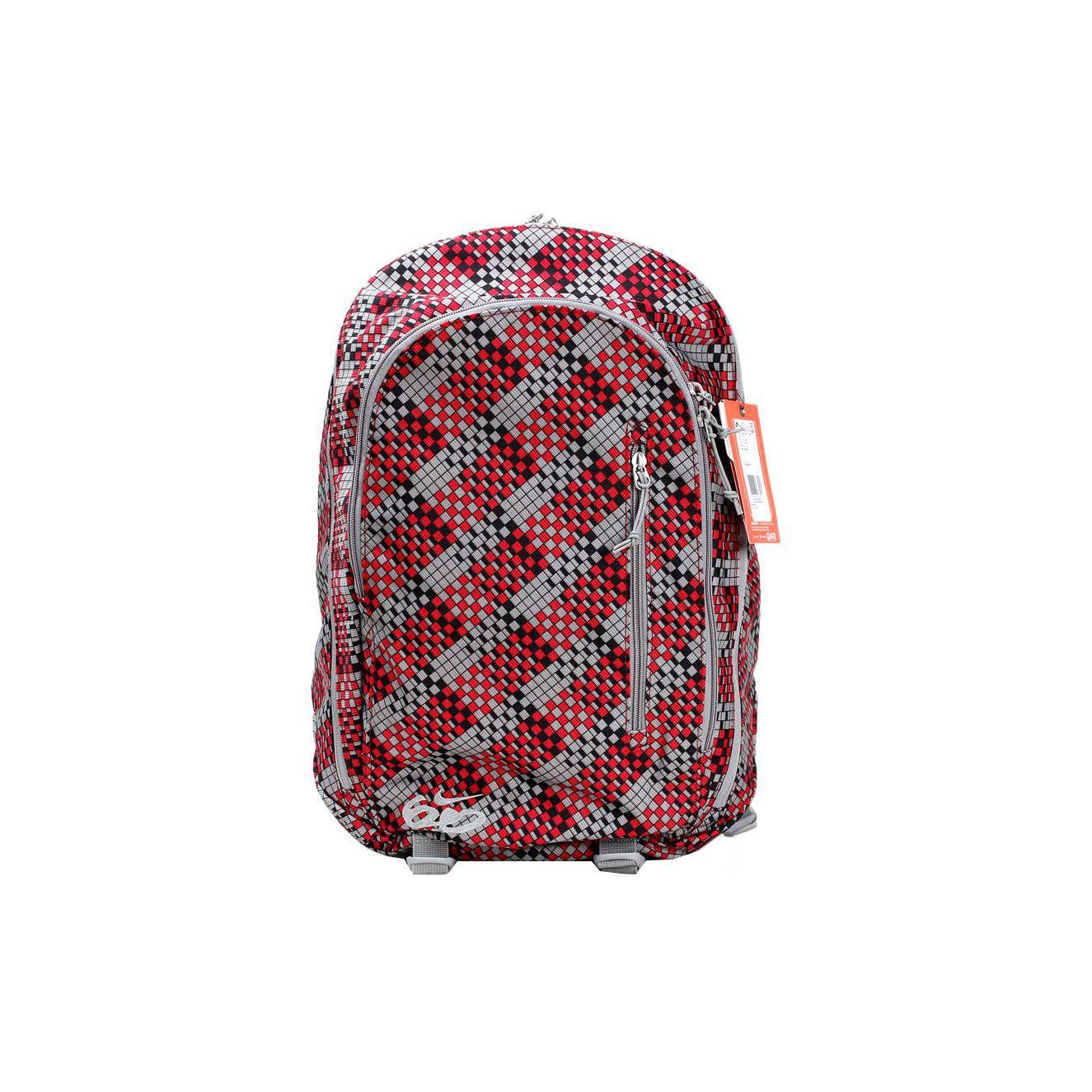 

Nike Sports Casual Zip Top Polyester Backpack Men Backpacks Red BA3247-640 Red