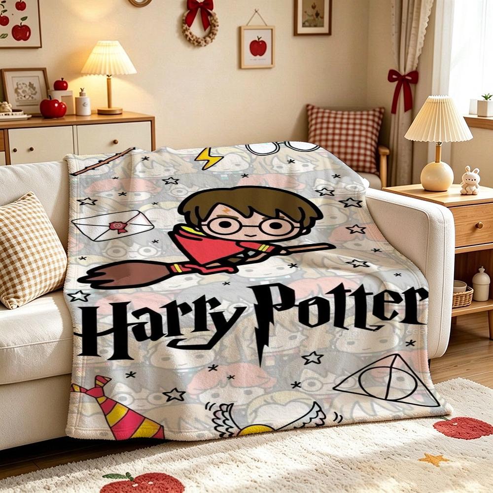 Magic Hermione Theme Printed Blanket Cozy Comfortable Throw Blanket For Living Room Sofa Nap Lightweight Home Decor Great Holiday Gift