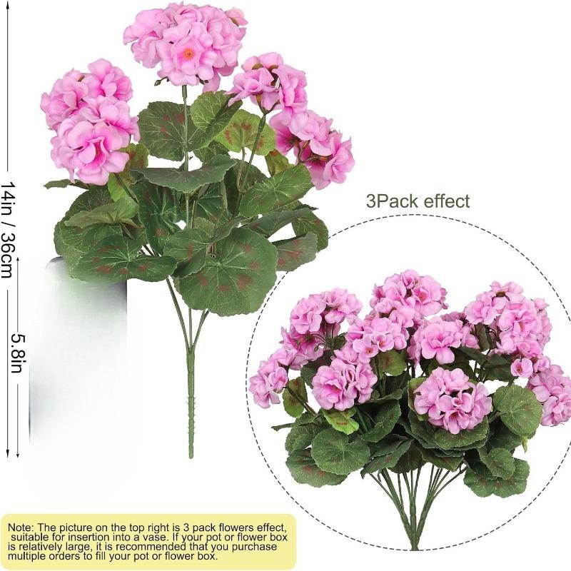 

Искусственные цветки яблони, герани, искусственные цветы, украшение для дома, гостиной и композиция из зеленых растений 1pc розовый