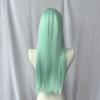 Mint Green Air Bangs Long Wig - Comfortable Cosplay Headcover for Daily Wear