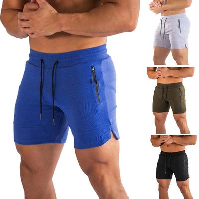 Men's Zip Pocket Sweatpants Fitness Gyms Shorts Men Summer Running Short Pants Male Jogger Mesh Workout Beach Sports Short Pants
