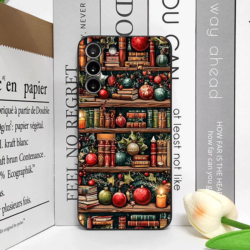 Decorações de Natal Estante Impressão de Livro Capa de Telefone para Honor Huawei 200 100 PRO 80 90 70 Lite X9 X8 Magic 7 6 5Pro Capa Macia